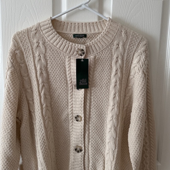 Wild Fable Heritage crewneck cable cardigan - Picture 5 of 8